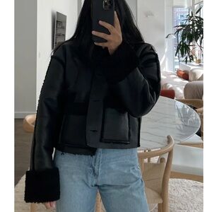 Who What Wear Black Teddy Jacket